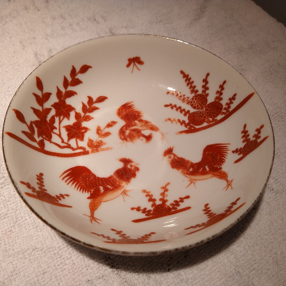 Vtg Chicken/Rooster Nature/Farm Bowl (5.5") - Picture 2 of 4